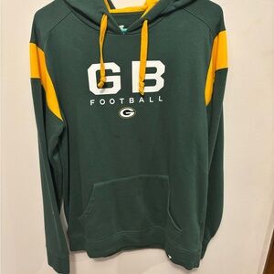 Fanatics Green and Yellow GB Football Hoodie